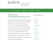 Tablet Screenshot of coloredgolfballsonline.com